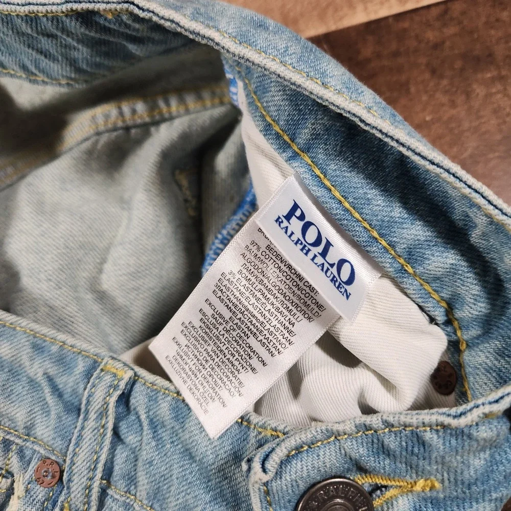 Polo Ralph Lauren Bear Baggy Jeans Mens 34x27 Blue Pants Dubai Preppy